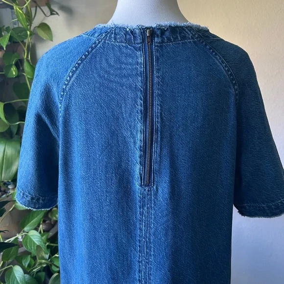 Rag & Bone Blue Denim Cotton Short Sleeve Dress size SP - Picture 6 of 13